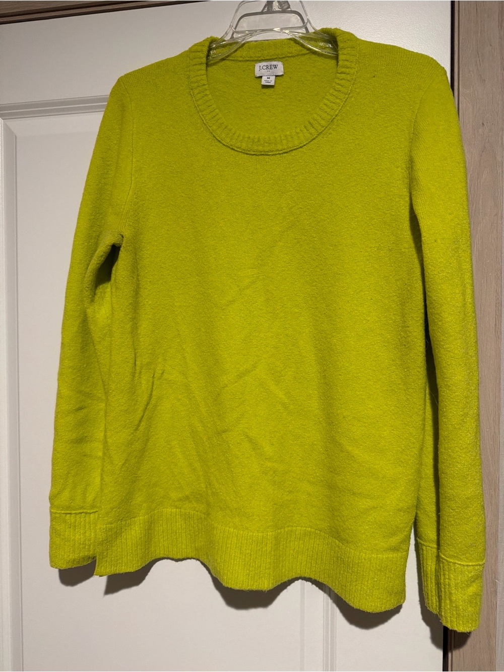 J. Crew Women's Neon Lime Crewneck Sweater